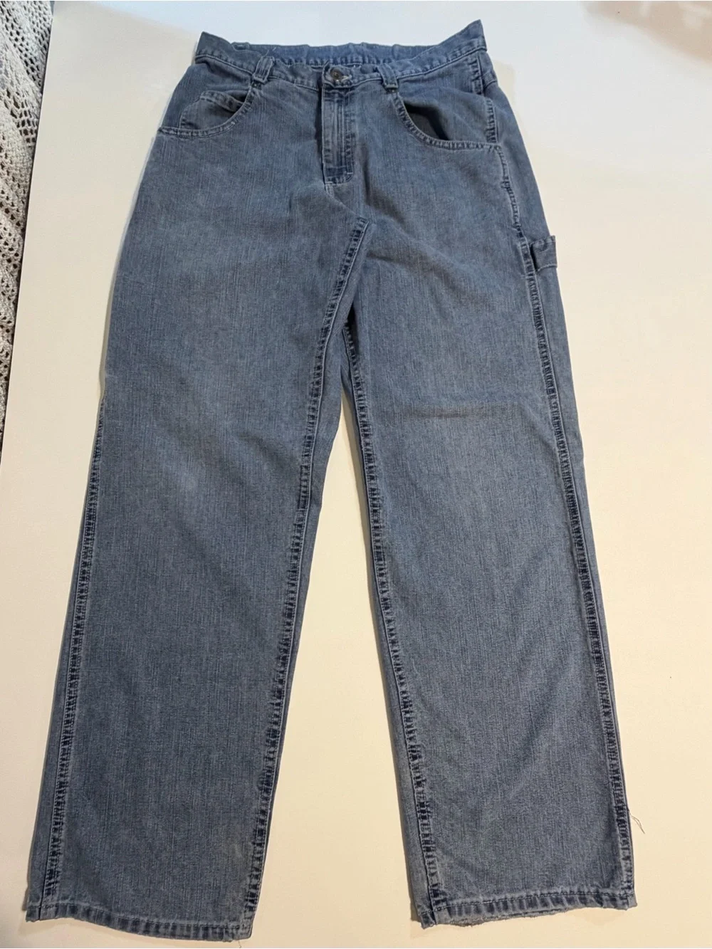 VINTAGE 90s USA‎ Made Lee Dungarees Carpenter cargo Jeans Relaxed Utility Denim
